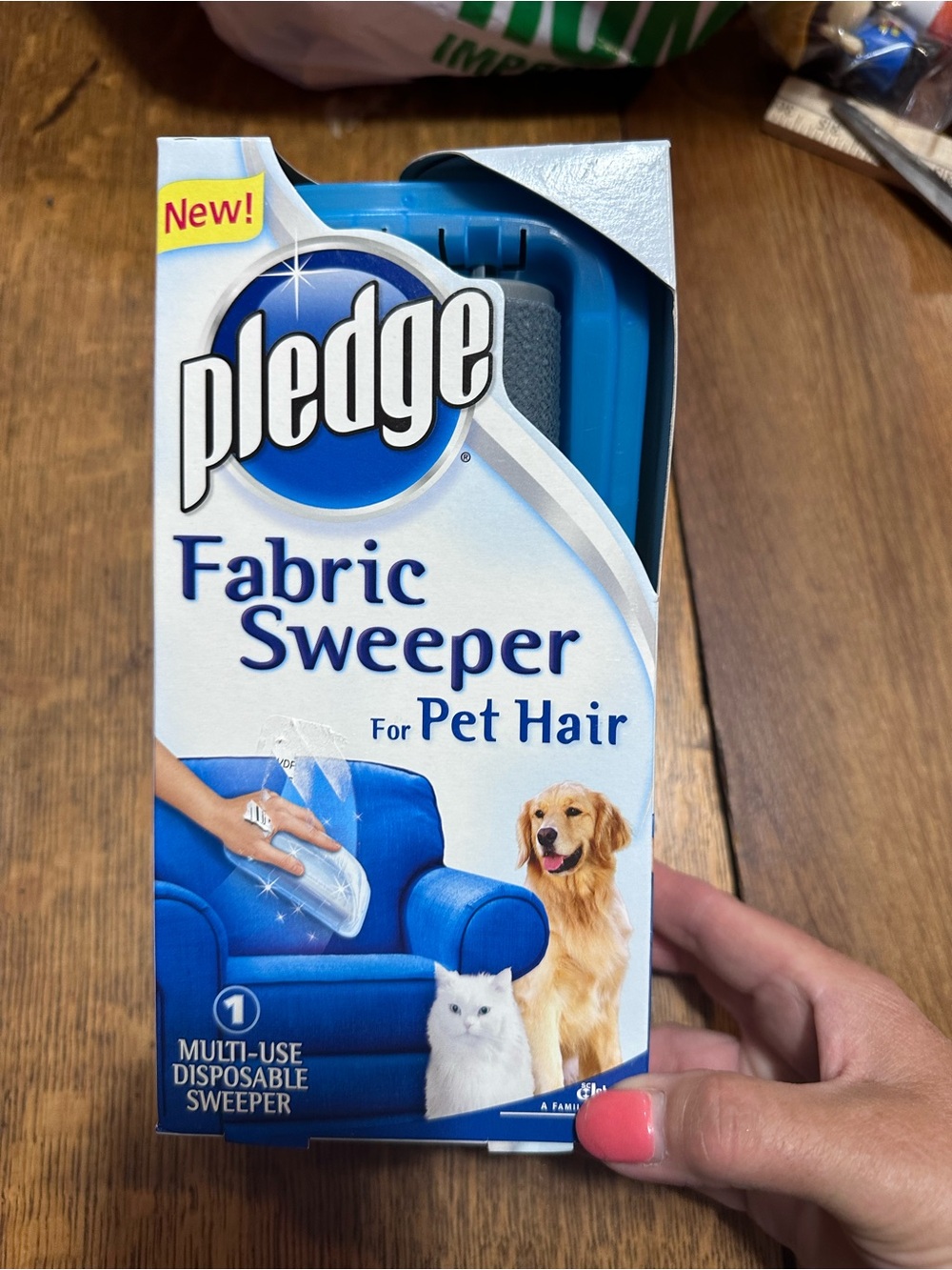 Pledge Fabric Sweeper pet hair removal New‎ in box
